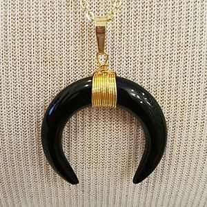 Black Crescent Neclaces